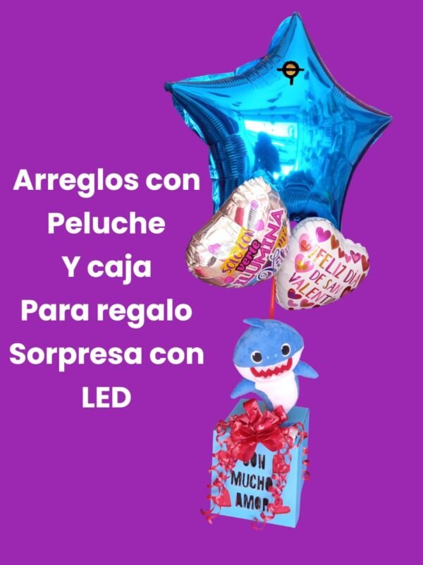 Arreglo de Peluche con caja para regalo Sorpresa