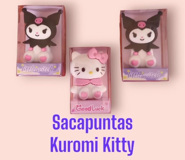 Sacapuntas Goma Kuromi y kitty