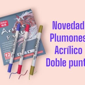 Plumones acrilicos doble punta
