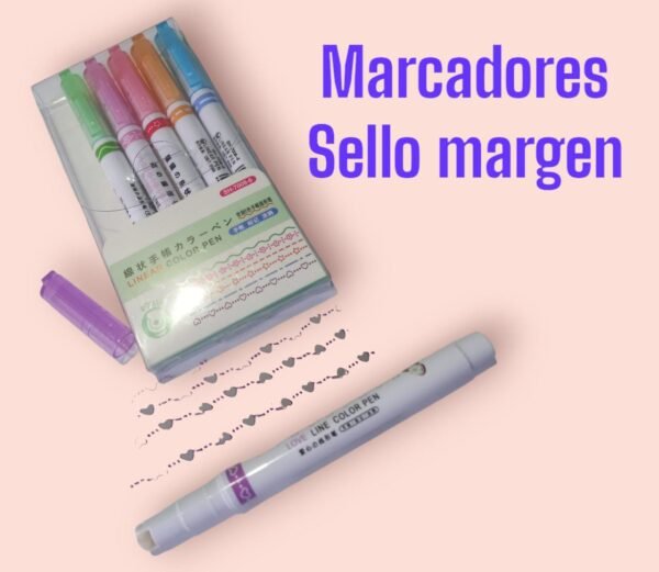Plumones para marcar margen kawaii