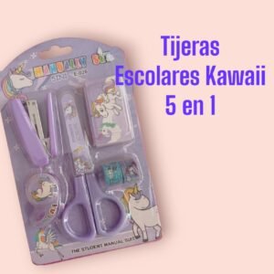 Tijeras Escolares Kawaii 5 en 1