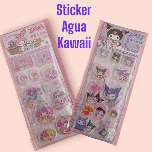 Stickers de agua kawaii para celular