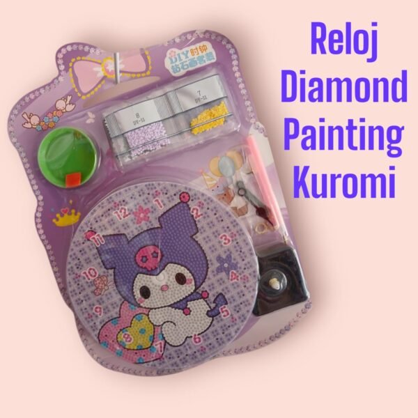 Reloj Diamond Painting Kuromi