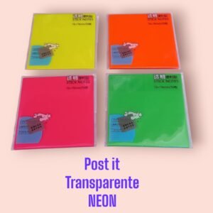 Post It Neon Transparente 50 pzs