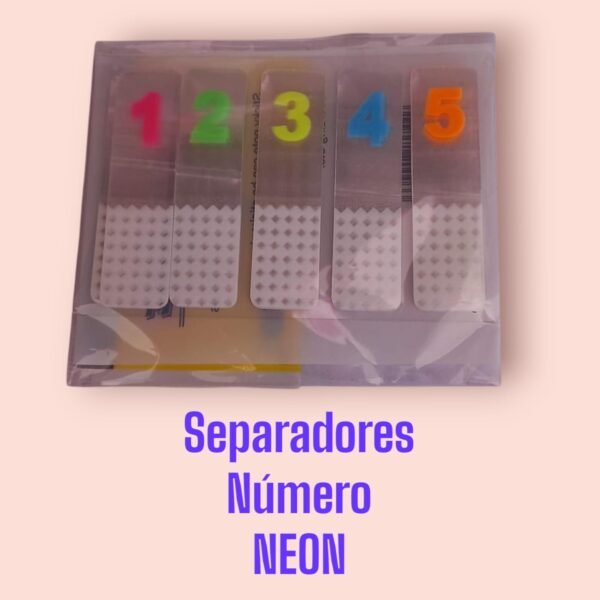 Separadores enumerados para libros
