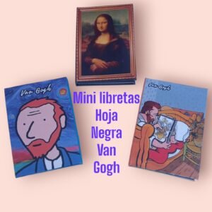 Mini Libreta Hoja Negra Van Gogh