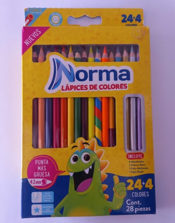 Colores Norma 24+4 pzas.