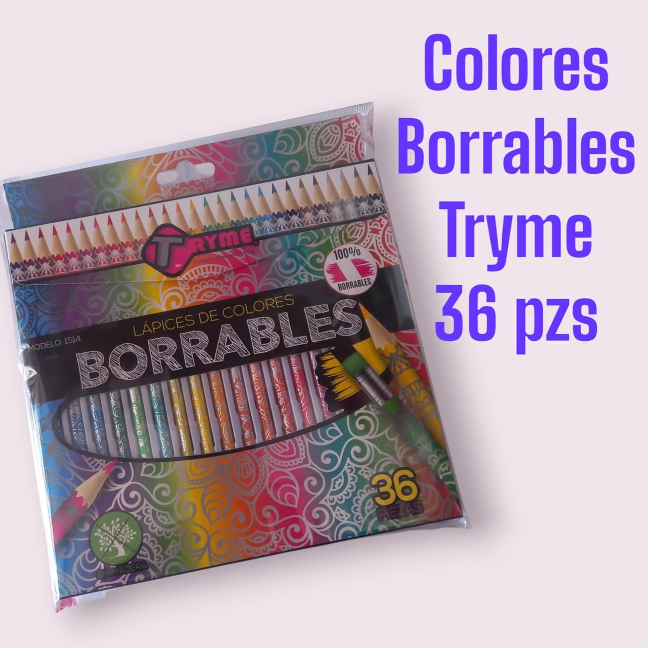 Colores Borrables Tryme 36 pzas.