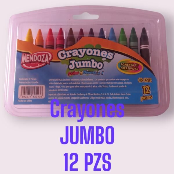 Crayones Jumbo Mendoza 12 pzas.