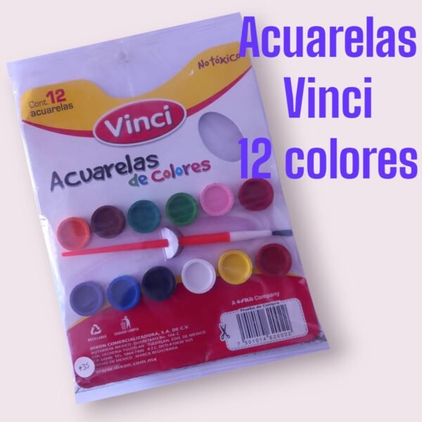 Acuarelas Vinci 12 colores