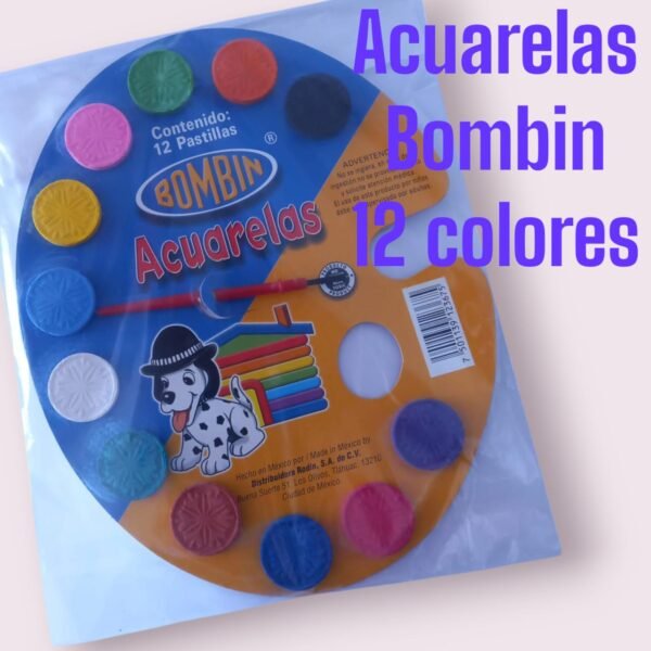 Acuarelas Bombin 12 colores
