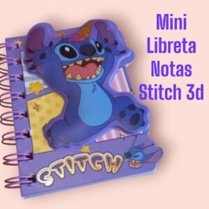 Mini Libreta Notas Stitch 3d