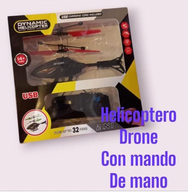 Helicoptero Drones con mando de mano
