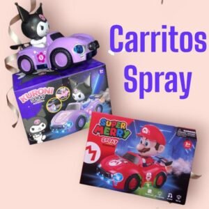 Carritos Spray Kuromi y Mario Bros