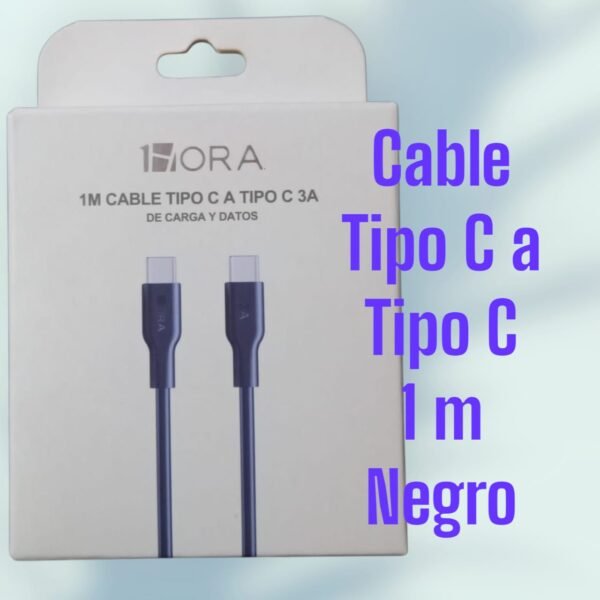 Cable Tipo C a Tipo C 1m 1HORA