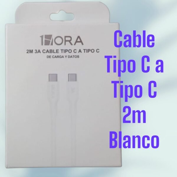 Cable Tipo C a Tipo C 2m 1HORA