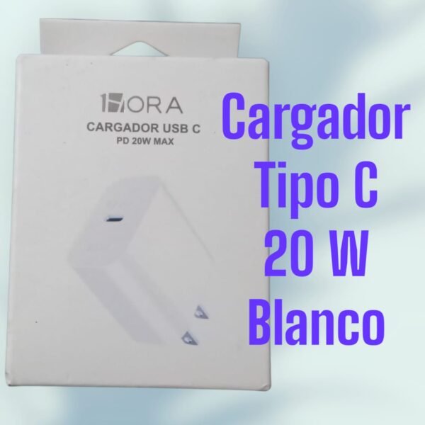 Cargador Tipo C 20 W 1HORA