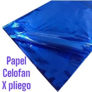Papel Celofán azul  x pliego