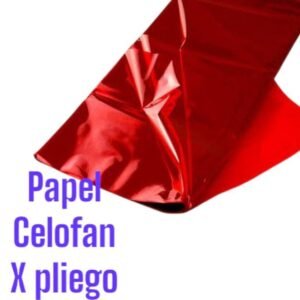Papel Celofán rojo x pliego