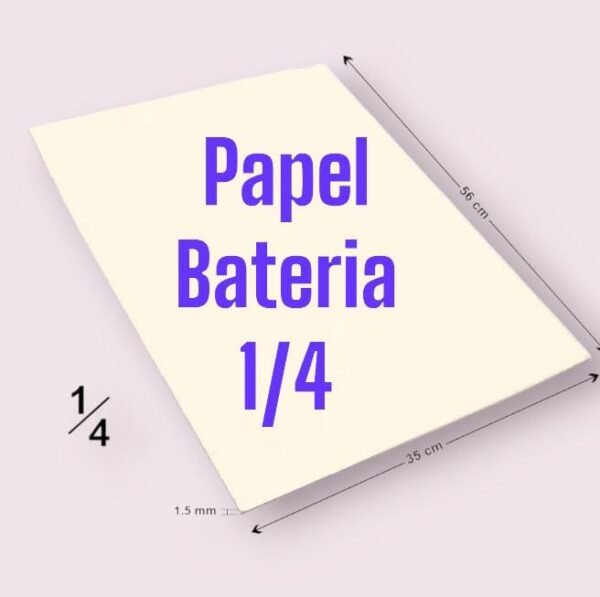 Papel Batería 1/4 delgado