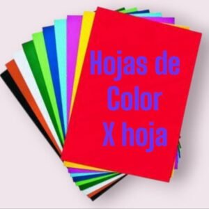 Hojas de color  x hoja