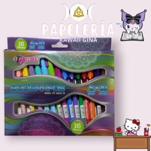 Bolígrafos Tryme 6 Tonos Pastel + 10 Colores Intensos