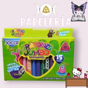 Crayones Jumbo Jocar 15 pzs triangulares
